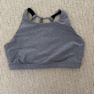 Heather Gray Racerback Sports Bra for Active Comfort